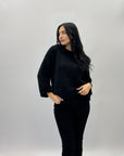Maglione tinta unita morbido misto lana