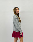 Maglione morbido con fiori