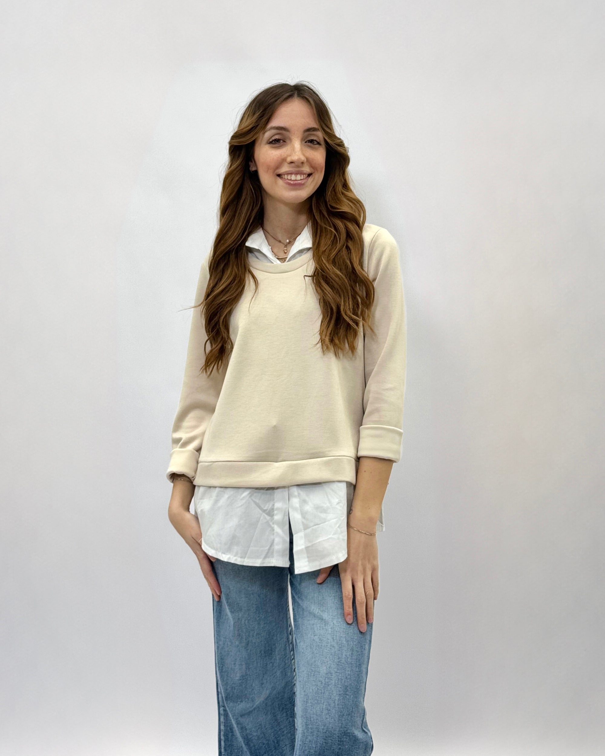 Maglia con camicia