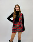 Gilet tartan con bottoni