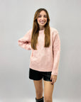 Maglione morbido con fiori