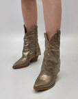 Stivali western con effetto metallizzato