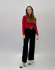 Pantaloni a palazzo con cintura