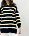 Maglione con righe over