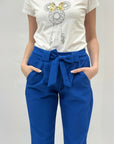 Pantaloni eleganti con fiocco