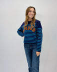 Pullover a righe scritta amour