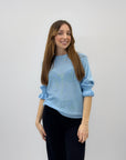 Maglia con manica volant e fiocco