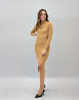 Abito cut out con spacco petite