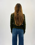 Maglione a righe misto lana