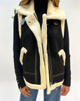 Giubbotto montone a gilet