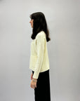 Pullover lupetto con tasche frontali misto lana