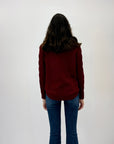 Maglione morbido intrecciato over