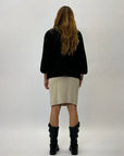 Cardigan in maglia grossa misto lana
