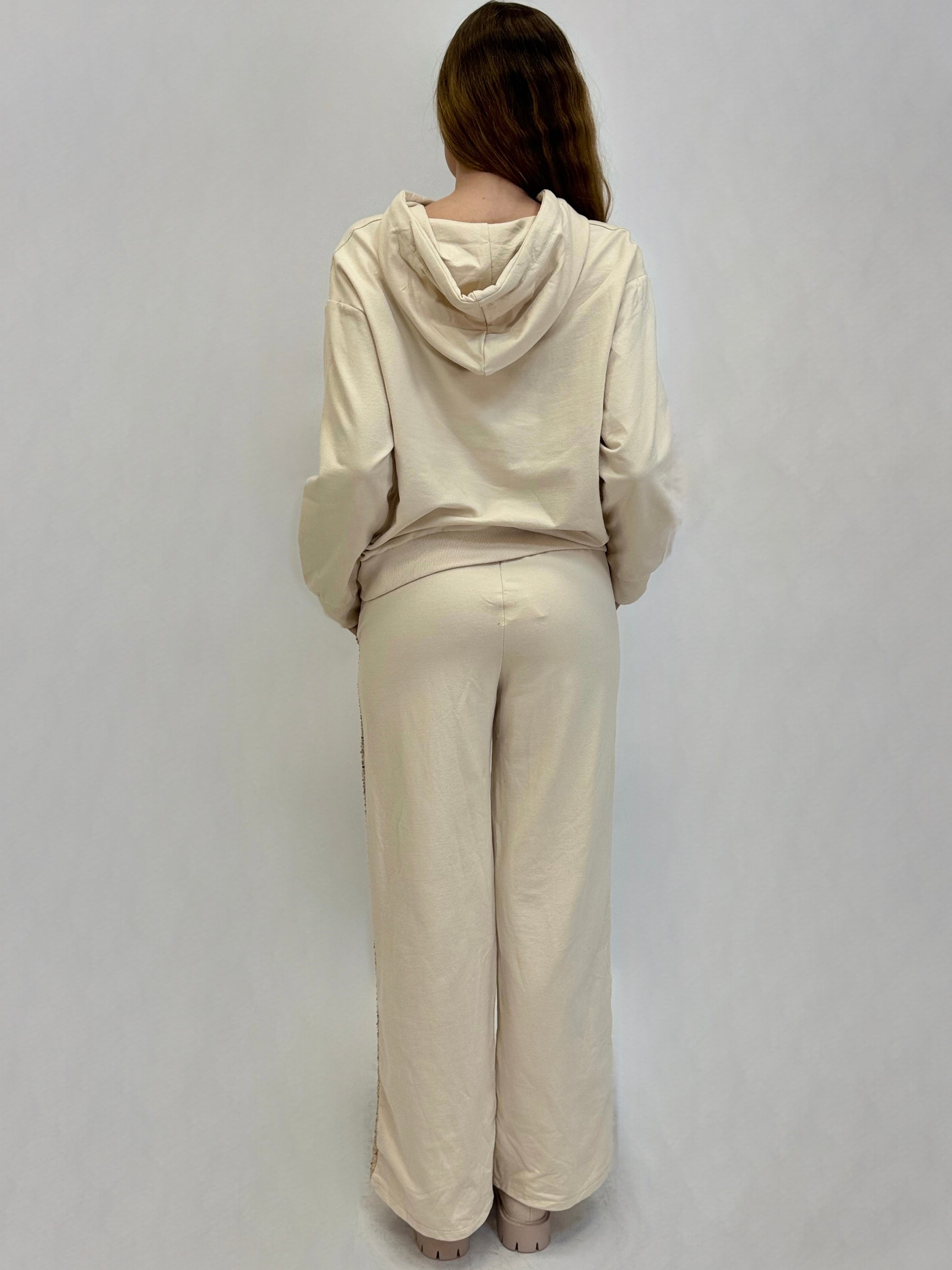 Pantaloni tuta con paillettes laterali