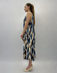 Abito con scollo halter con stampa