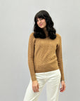 Maglione lupetto con intrecci