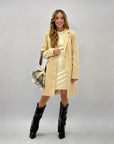 Cappotto foderato con bottone