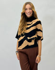 Maglione mezze maniche stampa zebrato