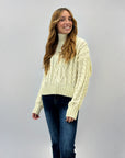 Maglione lupetto pesante con intrecci