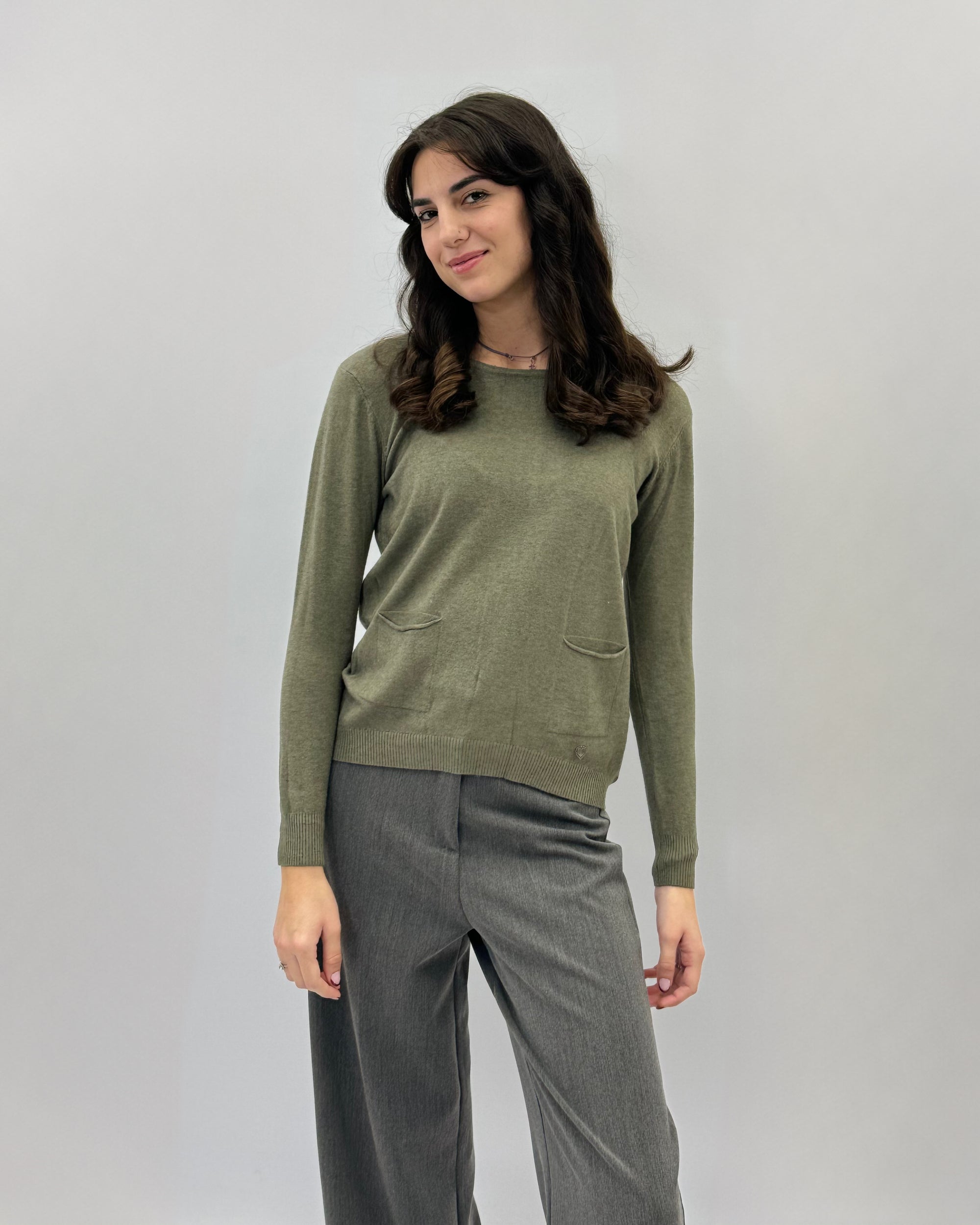 Maglia morbida con zip dietro