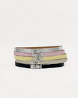 Cintura Donna Vera Pelle Made in Italy con Fibbie Argento
