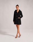Cappotto in neoprene con cappuccio e bottoni