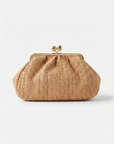 Maxi Clutch in rafia con chiusura gioiello – elegante e raffinata
