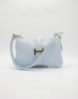 Borsa a Spalla in Vera Pelle con Dettaglio H in Vera Pelle
