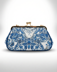 Pochette Elegante con Chiusura Gioiello e Stampa Floreale