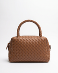 Borsa Bauletto in vera pelle Intrecciata con Manico