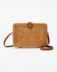 Borsa Mini a Tracolla in Paglia Intrecciata