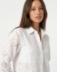 Camicia Bianca Sangallo con Ricami Traforati