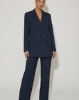 Completo Donna Gessato Blazer Doppiopetto e Pantalone