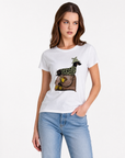 T-shirt con Stampa Cane e Borsa