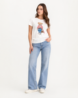 T-shirt in cotone con stampa orsetto peluche