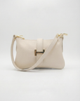 Borsa a Spalla in Vera Pelle con Dettaglio H in Vera Pelle