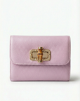 Pochette elegante in vera pelle con chiusura decorativa