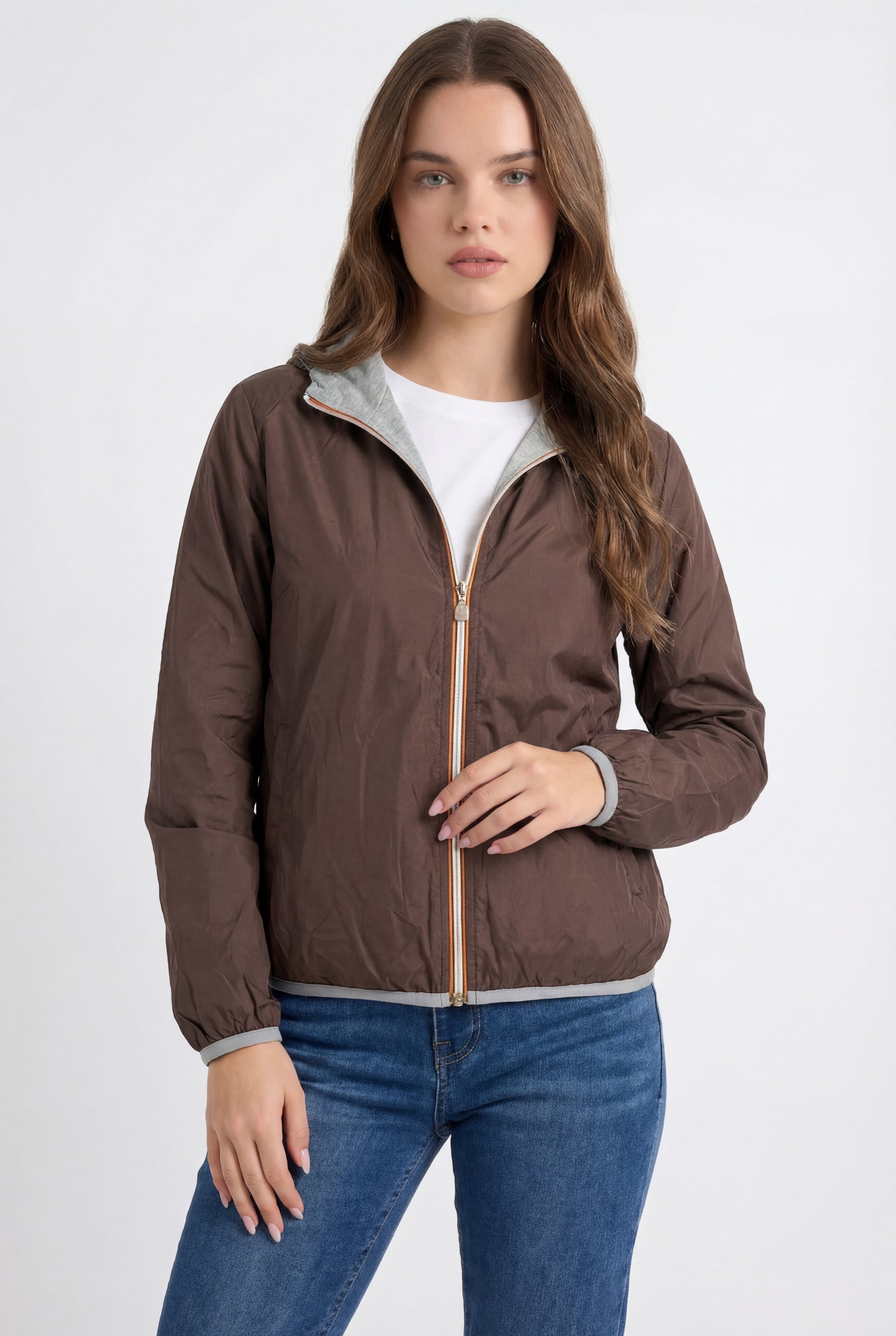 Giacca a Vento Leggera con Zip Double Face