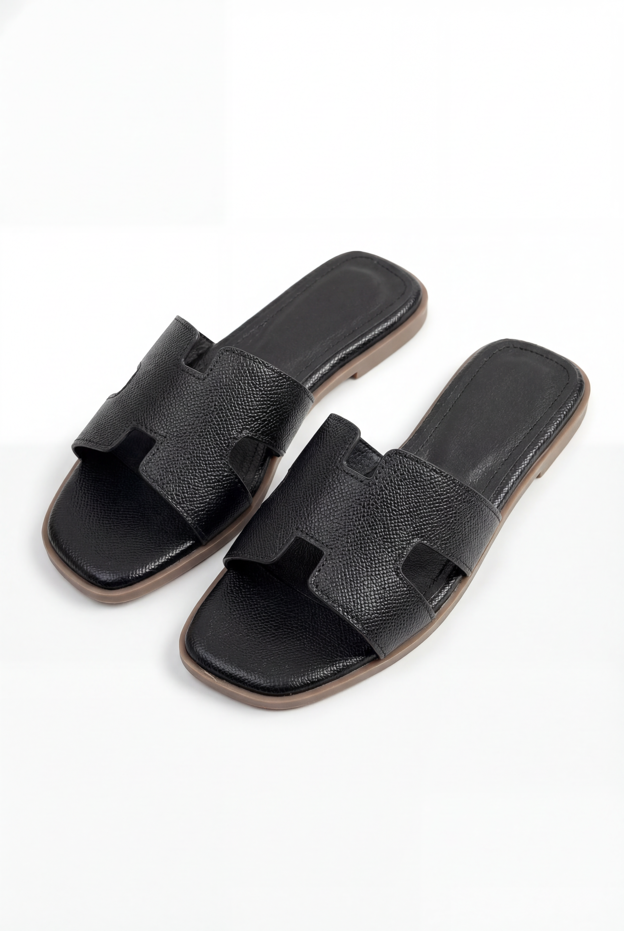 Sandali Flat in Ecopelle