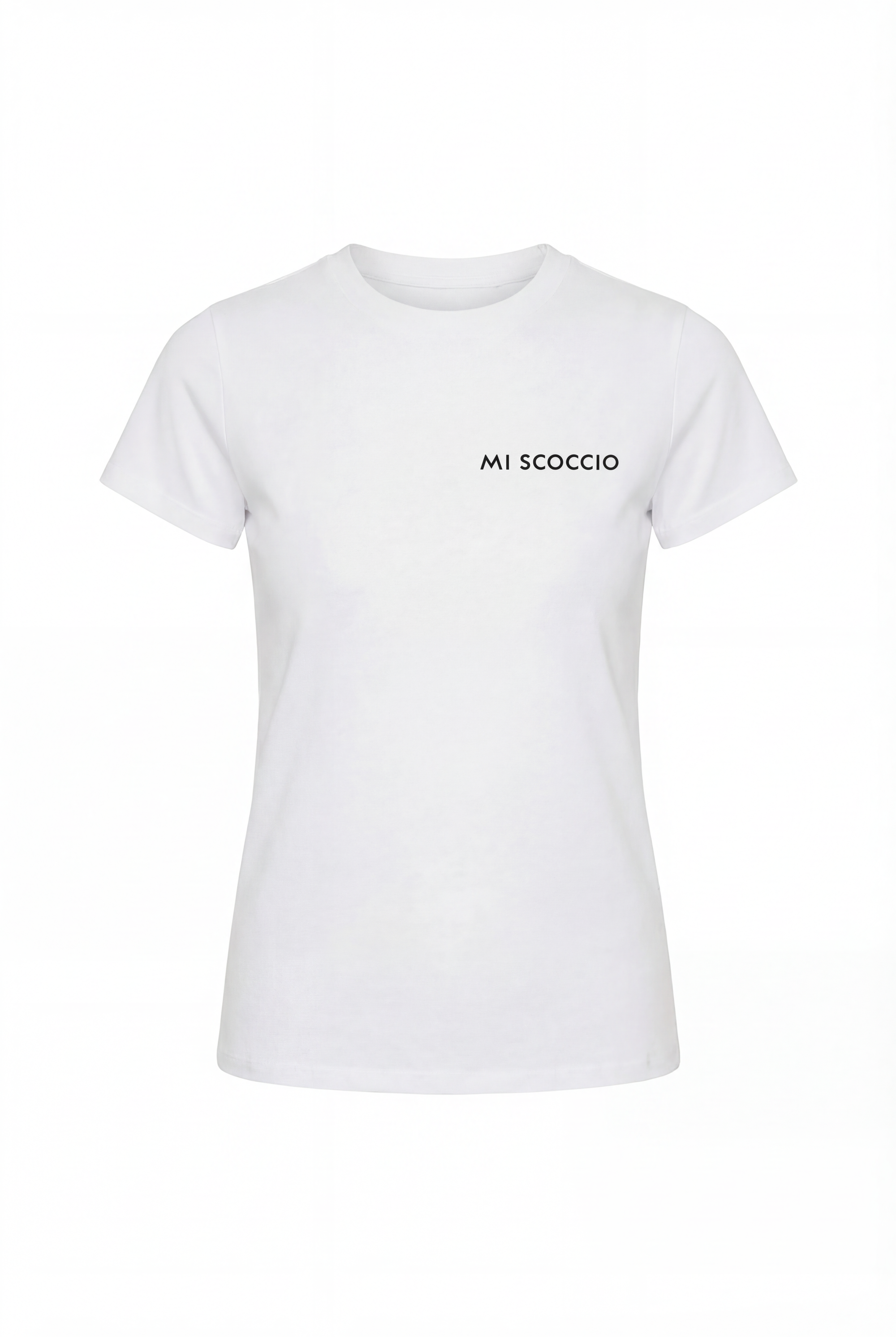 T-shirt petite con scritta "Mi scoccio"
