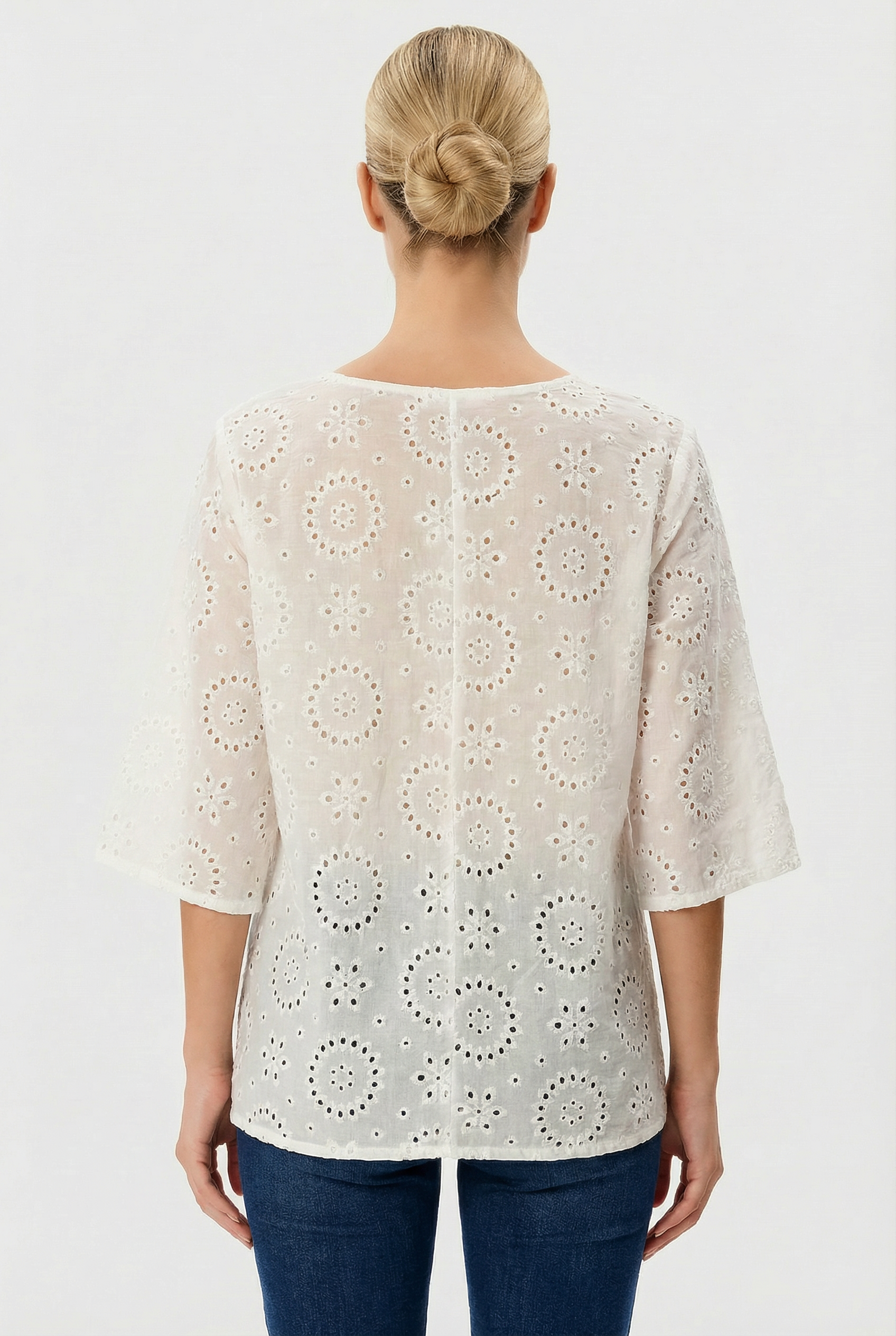 Maglia in pizzo sangallo