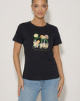 T-shirt in cotone con tulipani