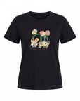 T-shirt in cotone con tulipani