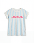 T-shirt in cotone con stampa AMALFI