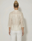 Camicia con ricami in pizzo
