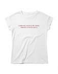 T-shirt con scritta "l'erba del vicino è più verde"