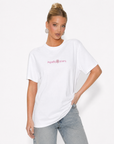 T-shirt con stampa “Aspetta sclera”
