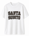T-shirt donna con stampa “Santa Subito” effetto bold