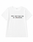 T-shirt in cotone con scritta ironica