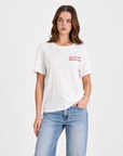 T-shirt con scritta "Ma dove vai senza di me?"